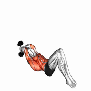 Dumbbell Lying Woodchop