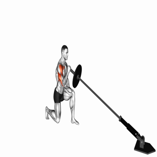 Landmine Kneeling One Arm Shoulder Press