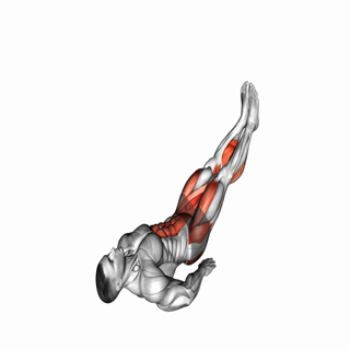 Lying Abduction Leg Raise on floor