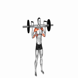 Multi-grip bar overhead press